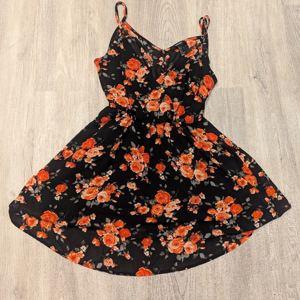 Romantic Rose print Sun dress